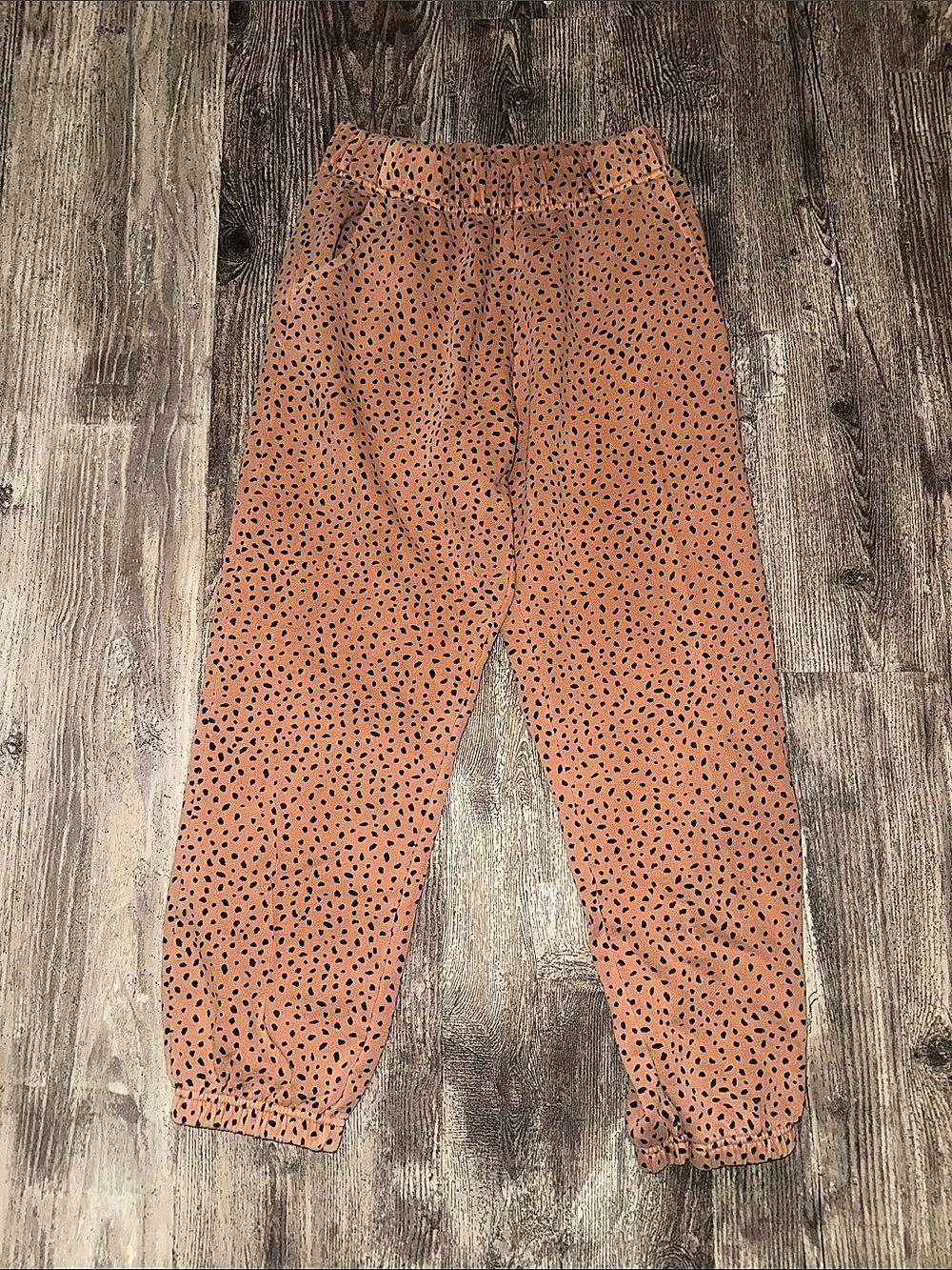 Billabong Animal Print Joggers in Orange & Black Size Medium